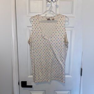 Separate Issue White Polka Dot Tank Top